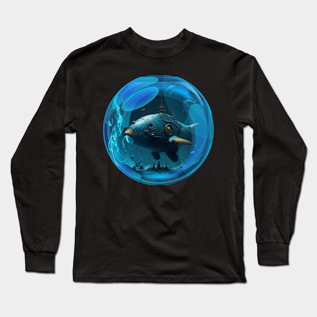 Fish in the bubble Long Sleeve T-Shirt by  Sunrise Podium 